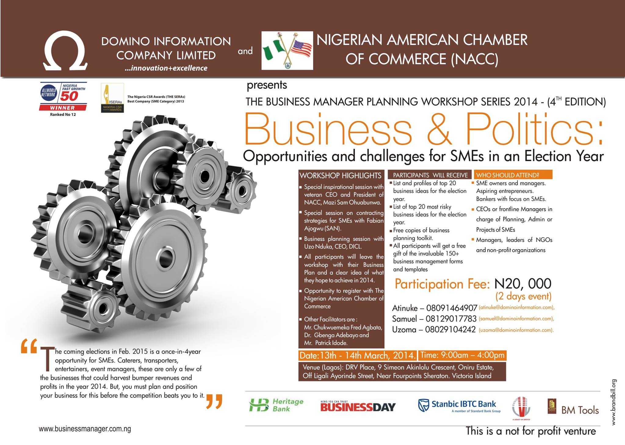 An Invitation to Attend the Business Manager Planning Workshop