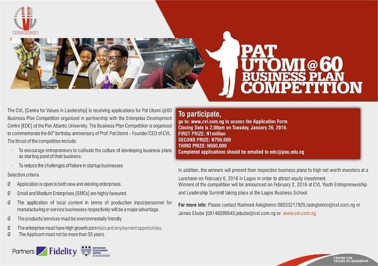 Prof. Pat Utomi Business Plan Competition